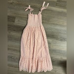 Lily Pink Eyelet Casual Dress